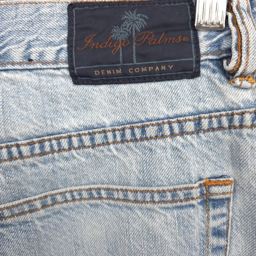 Indigo Palms Jeans Mens 33x30 Light Wash Blue Classic Fit‎ Straight Leg Denim